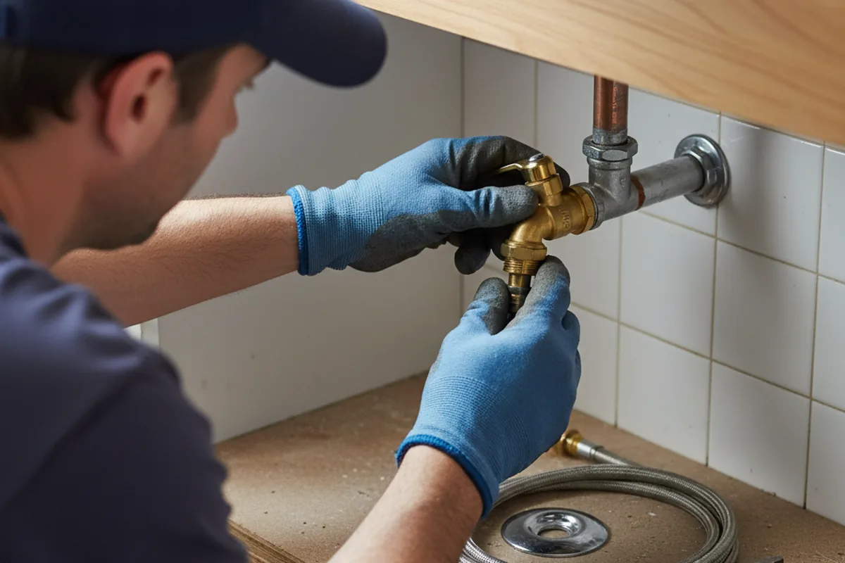 Shutoff valve and fitting work during Emergency Plumbing in Columbia